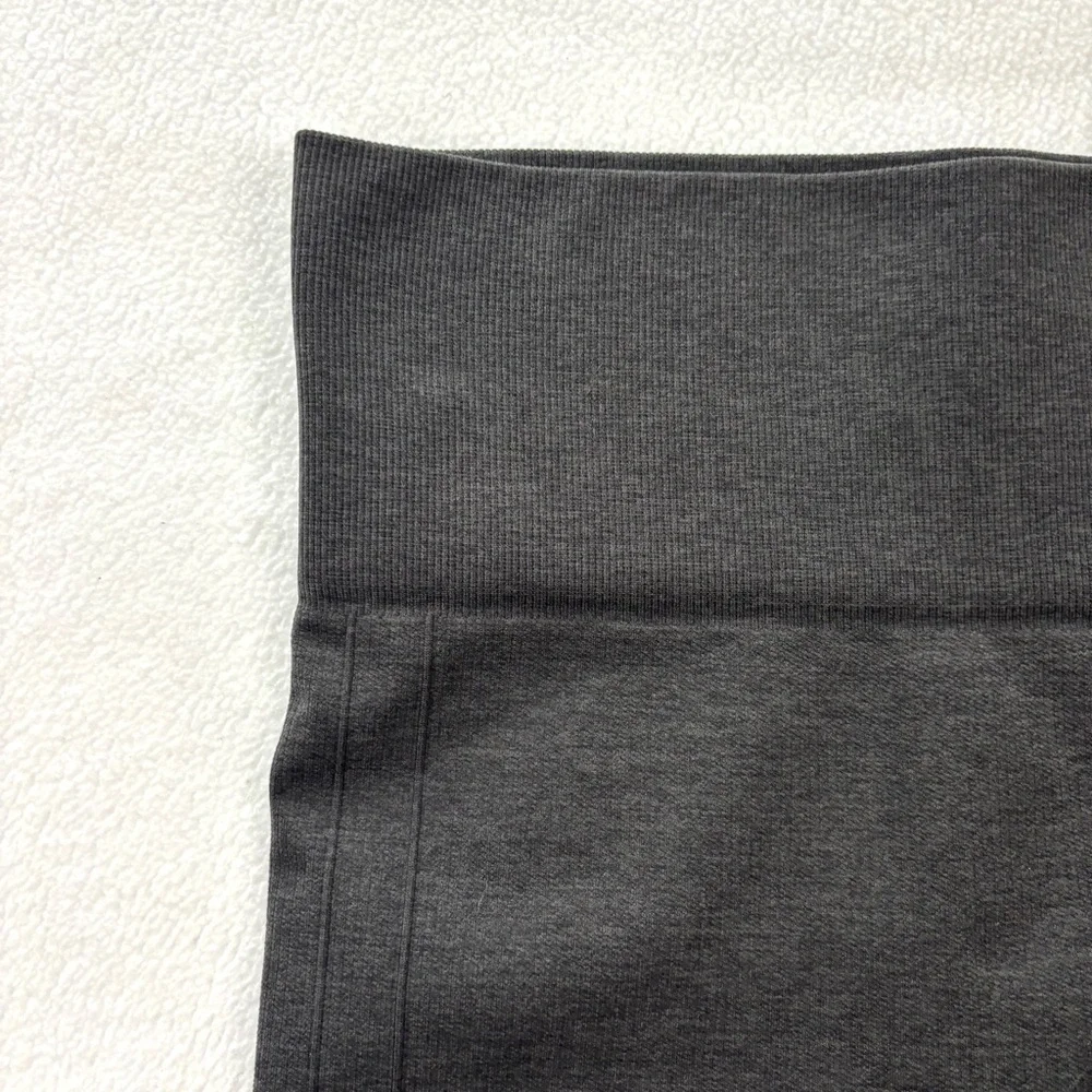 Lululemon Dark Gray in The Flow Crop Scrunch Midrise Compression‎ Capri Leggings